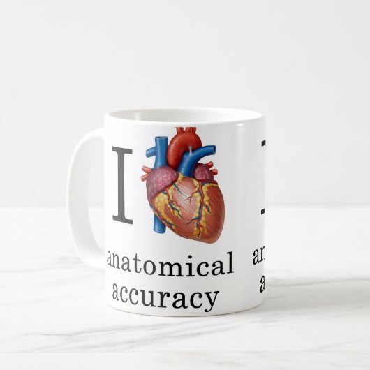 I Coeur Anatomie Précision Mug (Devant gauche)