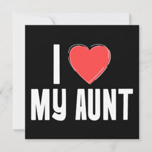 I (Coeur) Carte de voeux Ma tante - Douce et simpl