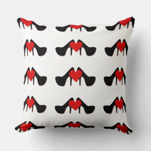 I Coeur Chaussures Motif Jeu Oreiller