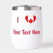 I (Coeur du drapeau canadien) Votre texte rouge (Avant)