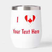 I (Coeur du drapeau canadien) Votre texte rouge (Arrière)