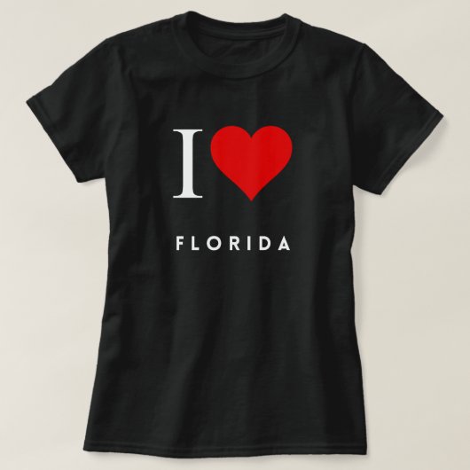 I Coeur Floride noir Femen T-shirt (Design devant)