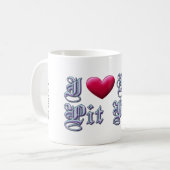 I coeur ma tasse de pitbull (Devant gauche)