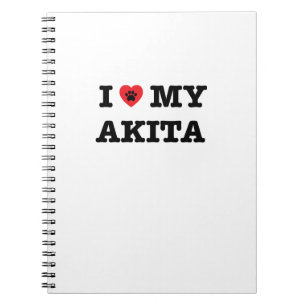 I coeur mon carnet d'Akita