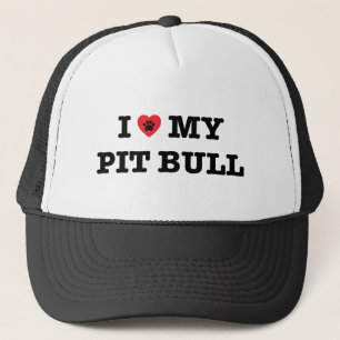 I coeur mon casquette de camionneur de pitbull