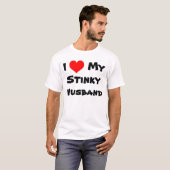 I coeur mon T-shirt Stinky de mari (Devant entier)