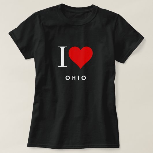I Coeur Ohio noir T-shirt femme (Design devant)