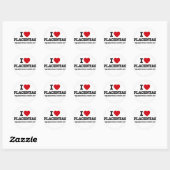 I COEUR PLACENTAS autocollant rond (Feuille)