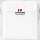 I COEUR PLACENTAS autocollant rond (Sac)
