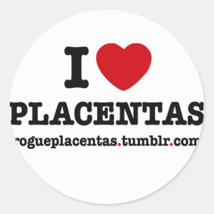 I COEUR PLACENTAS autocollant rond