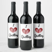 I (coeur) Quilling, Étiquettes de bouteilles de bo (Bouteilles)