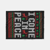 I Come In Peace Couple Matching Ugly Christmas Swe Fleece Deken (Voorkant (Horizontaal))