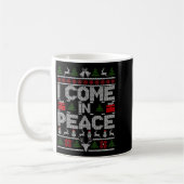 I Come In Peace Couple Matching Ugly Christmas Swe Koffiemok (Links)