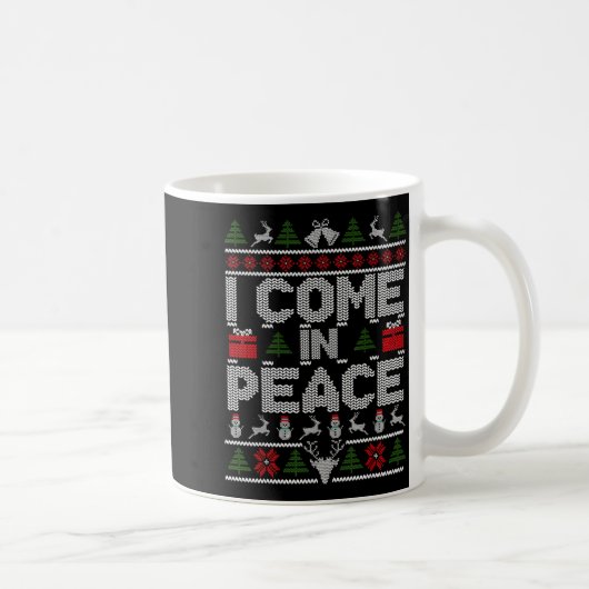 I Come In Peace Couple Matching Ugly Christmas Swe Koffiemok (Rechts)