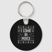 I Come In Peace Couple Matching Ugly Christmas Swe Sleutelhanger (Voorkant)