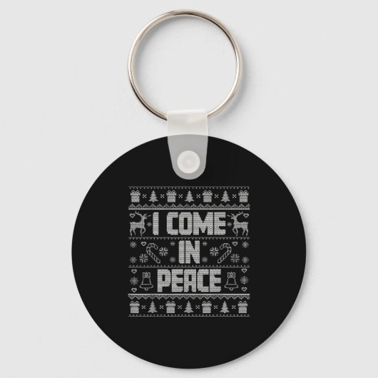 I Come In Peace Couple Matching Ugly Christmas Swe Sleutelhanger (Voorkant)