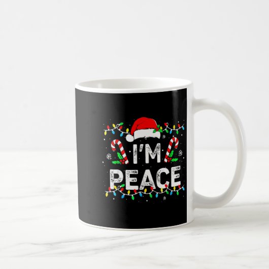 I Come In Peace I'm Peace Matching Ugly Christmas  Koffiemok (Rechts)