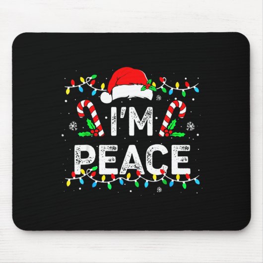 I Come In Peace I'm Peace Matching Ugly Christmas  Muismat (Voorkant)