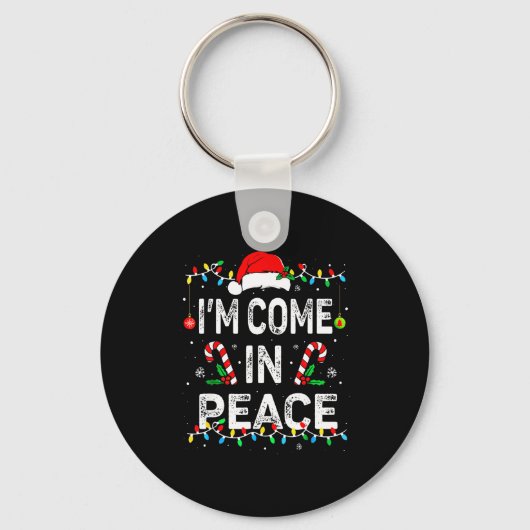 I Come In Peace I'm Peace Matching Ugly Christmas Sleutelhanger (Voorkant)