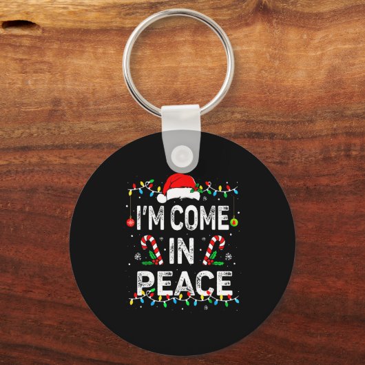 I Come In Peace I'm Peace Matching Ugly Christmas  Sleutelhanger (Voorkant)