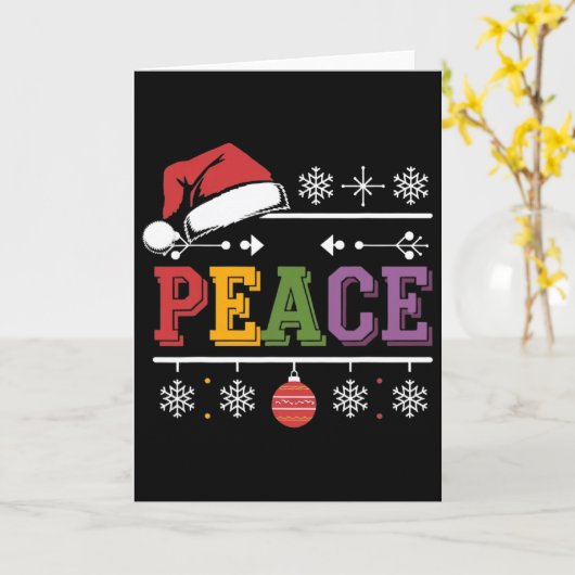 I Come In Peace - I'm Peace Xmas Matching Couples Kaart (Gele Bloem)