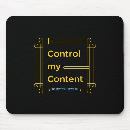 "I Control My Content" Mousepad Muismat (Voorkant)