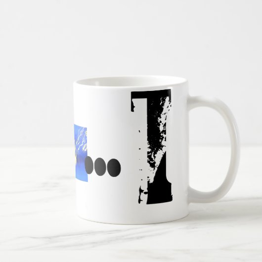 I Cool de la typographie Monogramme Grunge Mug (Droite)