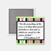 I Corinthians 1:18 aimant (Recto/Verso)