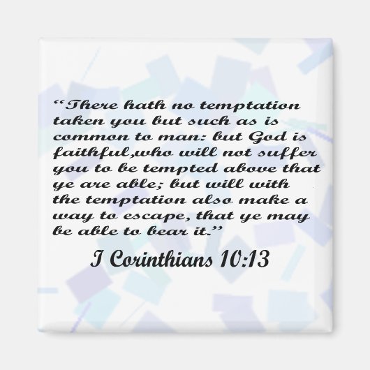 I Corinthiens 10:13 aimant (Devant)