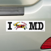 I Crab Maryland Bumpersticker (Op auto)