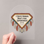 I Create Humans. What’s Your Superpower Acryl Uitnodigingen (Insitu (Draagbaar))
