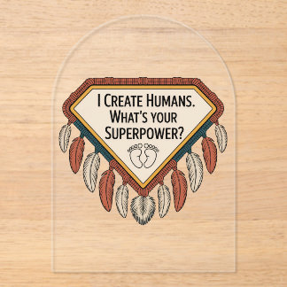 I Create Humans. What’s Your Superpower Acryl Uitnodigingen