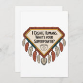 I Create Humans. What’s Your Superpower Feestdagenkaart (Voorkant / Achterkant)