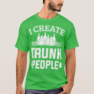 I Creëer Drink People Bartender Barman Bartending T-shirt