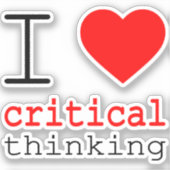 I ❤️ critical thinking vinyl stickers (Recto)
