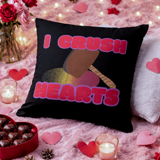 I Crush Hearts Funny Sarcastic Valentine's Day Kussen