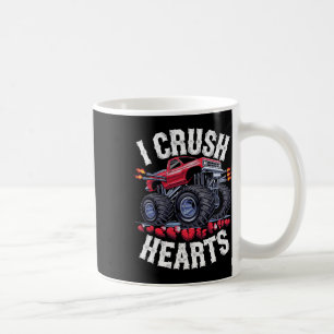 I Crush Hearts Monster Truck Funny Valentijnsdag Koffiemok