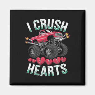 I Crush Hearts Monster Truck Funny Valentijnsdag Magneet