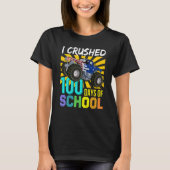 I Crushed 100 Days Of School Boys Monster Truck T-shirt (Voorkant)