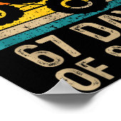 I Crushed 67 Days Of School Funny Six Seven Meme B Poster (Hoek)