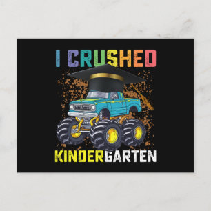 I Crushed Kindergarten Monster Truck Graduation Briefkaart
