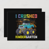 I Crushed Kindergarten Monster Truck Graduation Briefkaart (Voorkant / Achterkant)