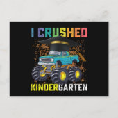I Crushed Kindergarten Monster Truck Graduation Briefkaart (Voorkant)