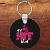 I`d Hit That Funny Boxing Gift For Kickboxing Woma Sleutelhanger (Voorkant)