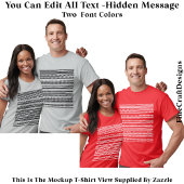 I’d Rather Be At Home Hidden Message 084WL Funny T-shirt