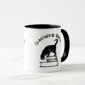 I’d Rather Be Reading / Writing – Cat Mug (Devant droit)