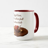 “I’d rather fall in chocolate” Humorous mug (Devant droit)