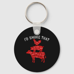 I &#; D Smoke That Rescue Grilling BBQ Smoker Gift Sleutelhanger