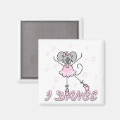 I Dance Mouse Magnet de ballet (Recto/Verso)