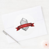 "I Date Zircons" Grappige Geologie Ronde Sticker (Envelop)